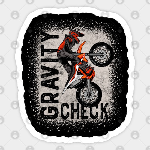 Motocross Gravity Check Motorcycle Stunt Rider Sticker by RadStar